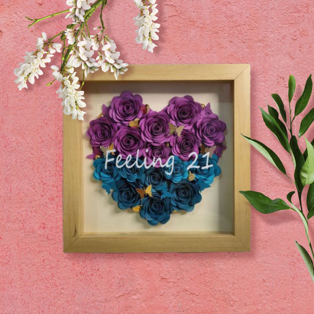 Feeling 21 Flower Shadow Box