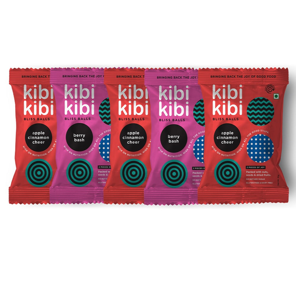 Kibi Kibi Bliss Balls Fruit Box (Energy Balls) - Pack of 5