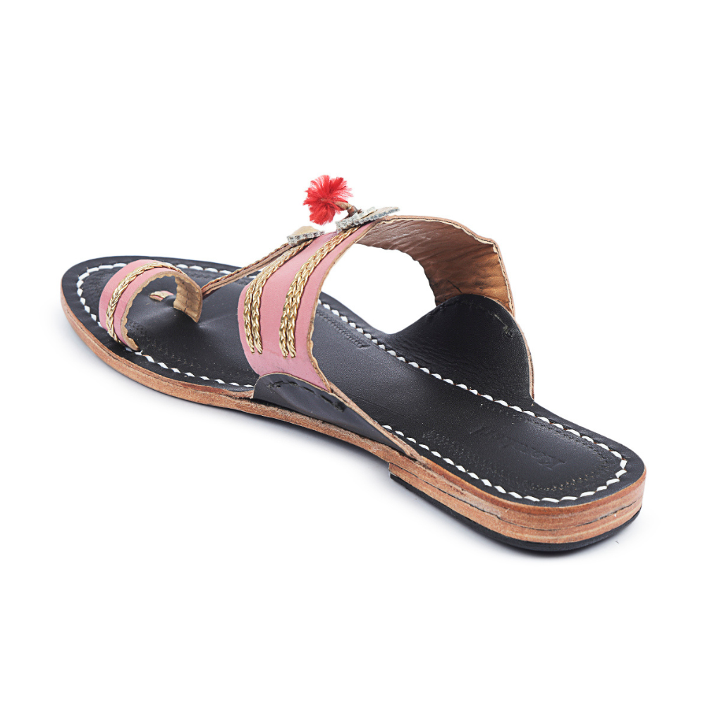 
                  
                    Korakori Headturner Pink Kolhapuri Slippers
                  
                