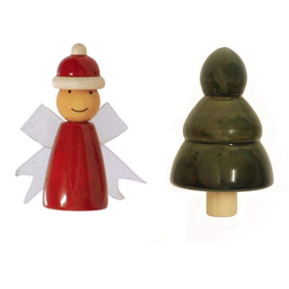 
                  
                    Fairkraft Creations Handcrafted Xmas Tree & Fairy Wooden Fridge Magnets (Set of 2)
                  
                