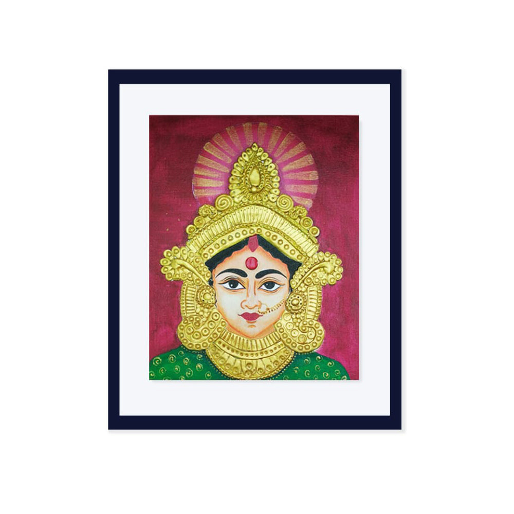 How to draw Maa Durga Face Mandala ll Mandala Art ll Drawing of Maa Durga  ll Pencil Drawing | Easy mandala drawing, Mini canvas art, Durga painting