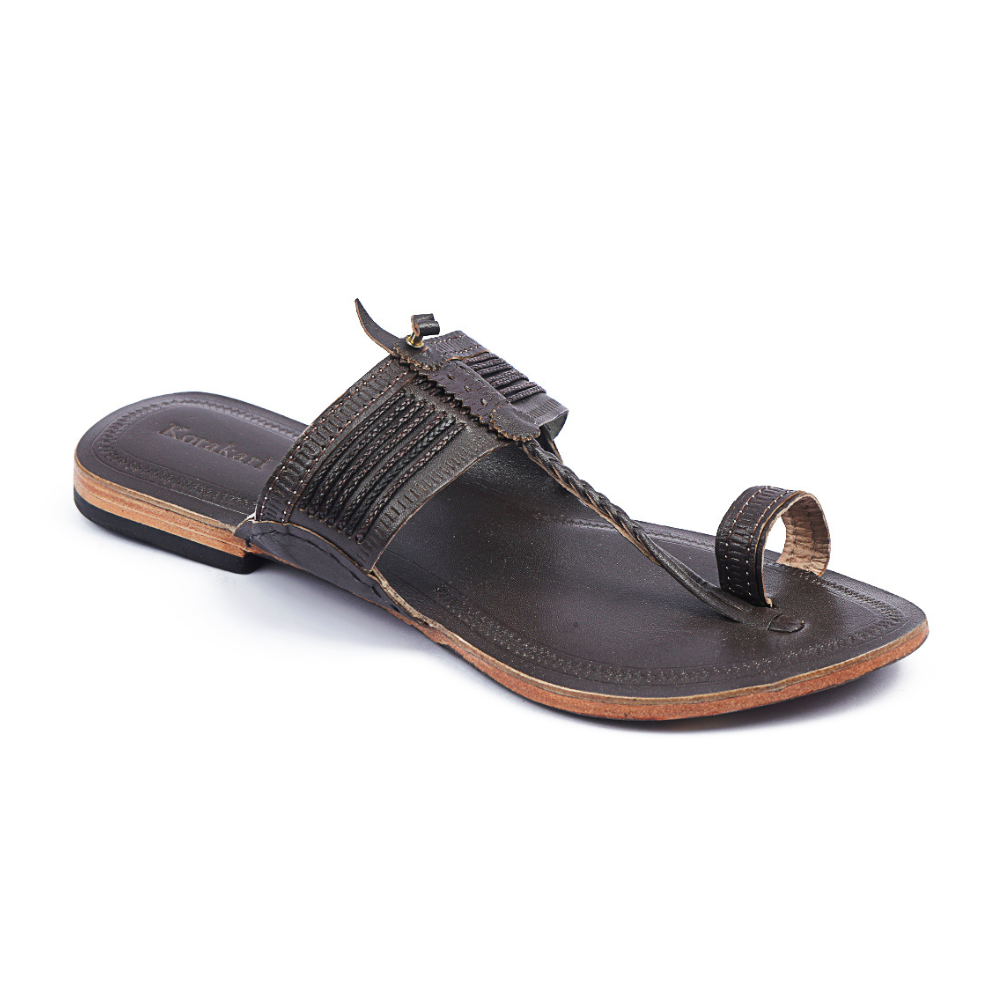 
                  
                    Korakori Breezy Brown Kolhapuri Slippers
                  
                