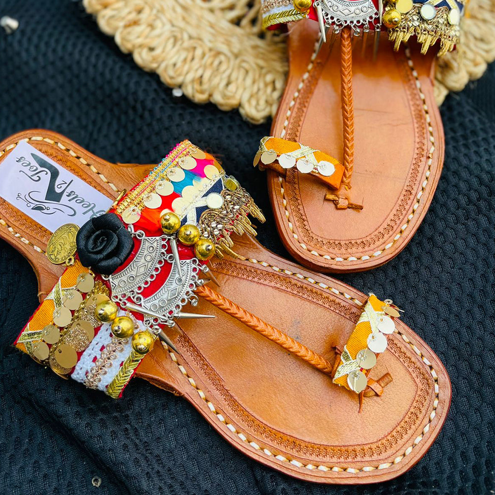 
                  
                    Boho Underrated Multicolour Ethnic Kolhapuri Sandals
                  
                