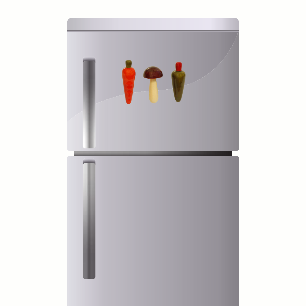 Fairkraft Creations Vegetables Set Wooden Fridge Magnets (Set of 3)