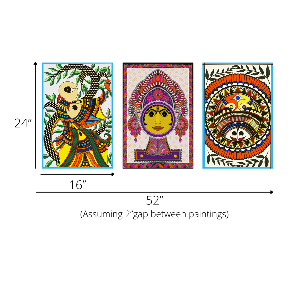 
                  
                    Madhubani Art Painting (Set of 3)
                  
                