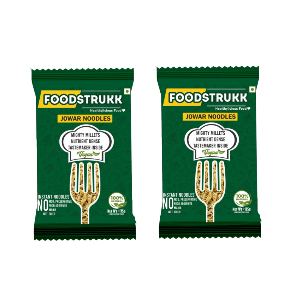 Foodstrukk Healthy Instant Millet Noodles - Jowar Millet Noodles (175g) - Pack of 2