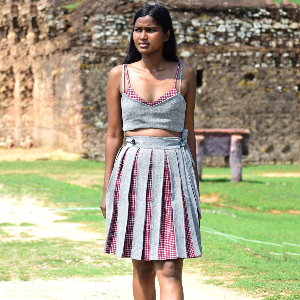 Co ord Bralette and Skirt Set Kreate