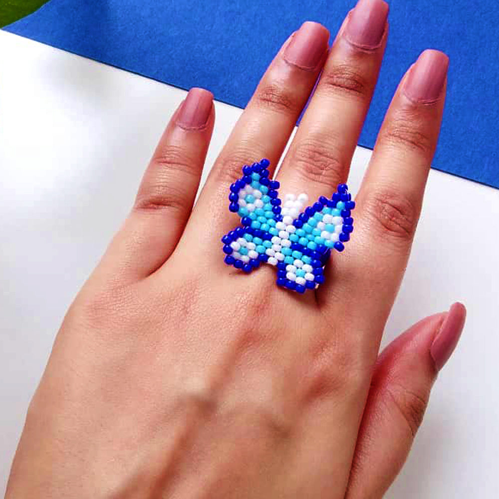 Blue Butterfly Ring