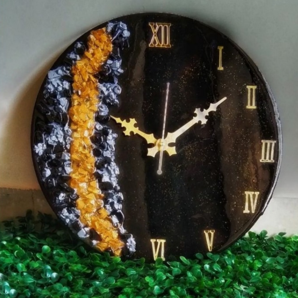 
                  
                    The Black Stone - Resin Wall Clock
                  
                