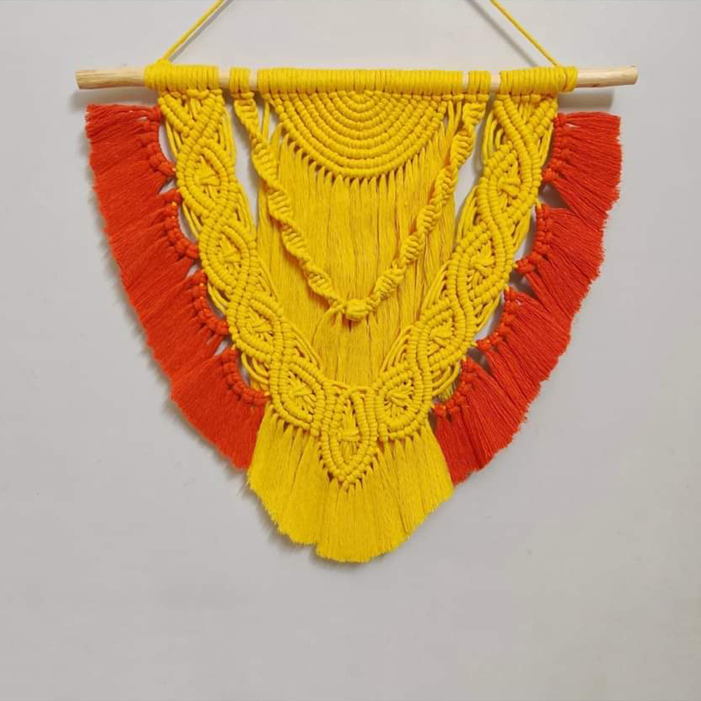 
                  
                    Macrame Wall Decor in Yellow and Orange
                  
                