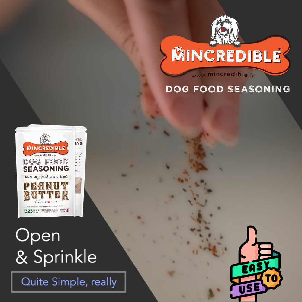 
                  
                    Mincredible's Dog Food Seasoning (Chicken & Veggies) - 50g
                  
                