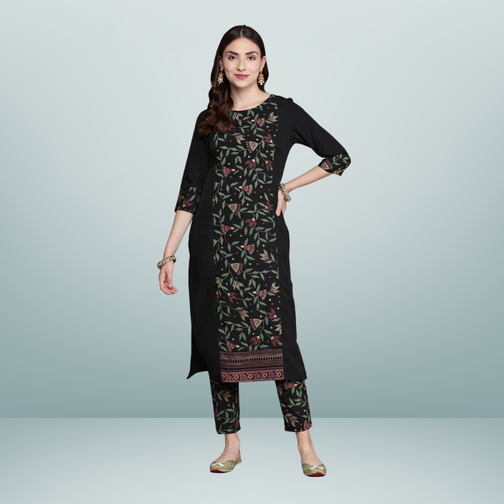 Embroidered Kurti and Pant Set