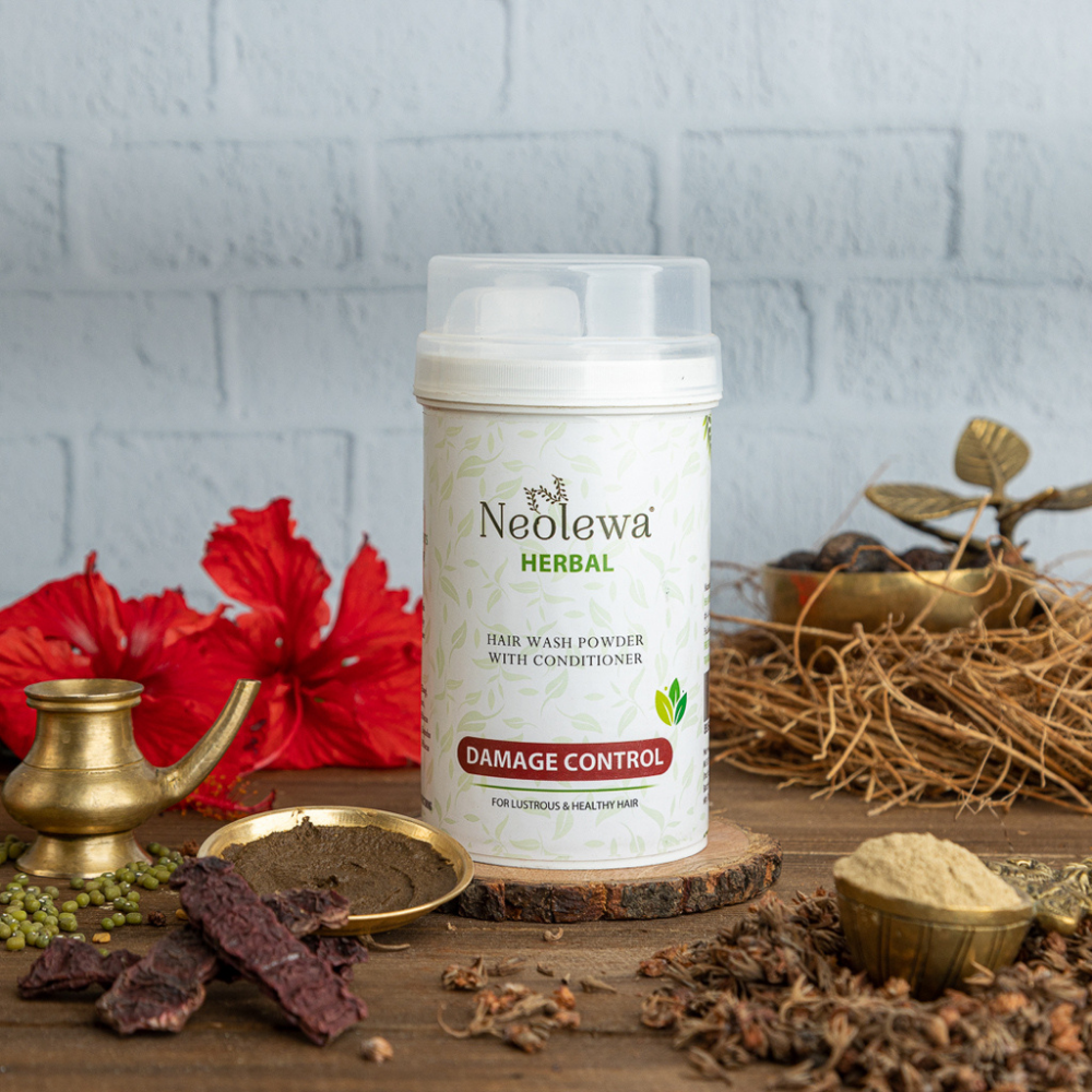 Neolewa (Damage Control) Herbal Hair Wash Powder With Conditioner (100g)