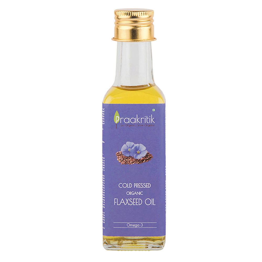 Praakritik Organic Cold Pressed Flaxseed Oil (100 ml)