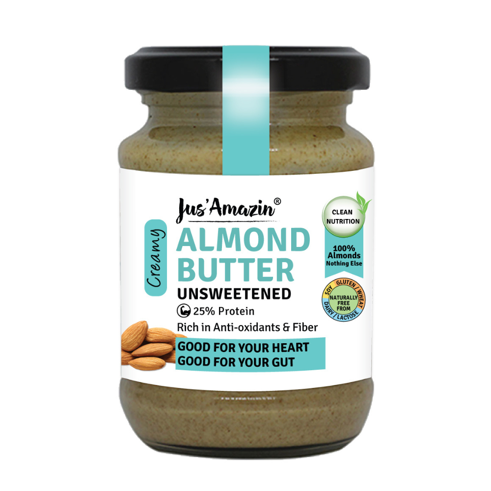 
                  
                    Jus Amazin Creamy Almond Butter - Unsweetened (125g)
                  
                