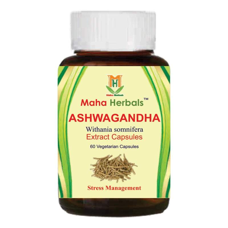 Maha Herbals Ashwagandha Extract Capsules (60 Capsules)