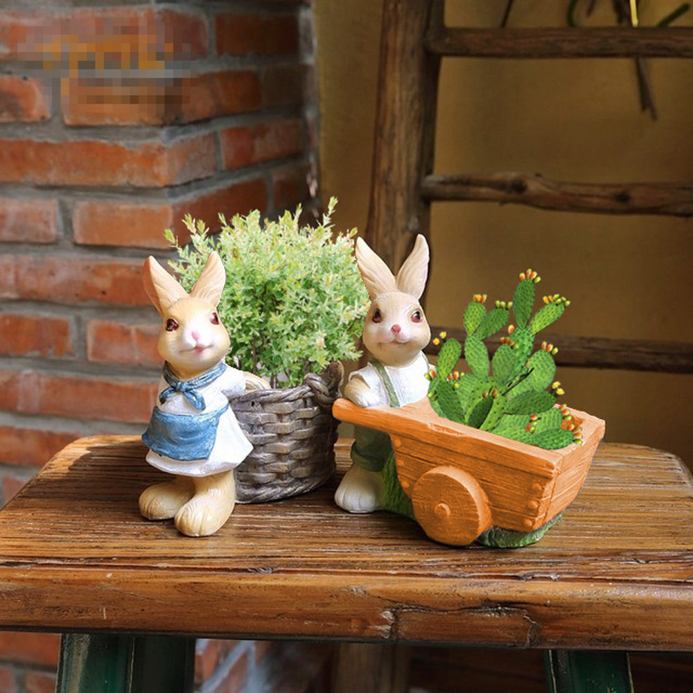 Rabbit-Basket Planters & Pots (Set of 2)