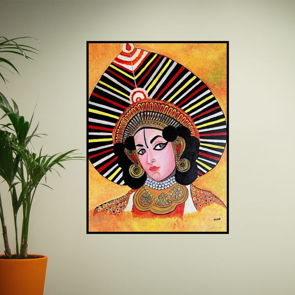 Yakshagana dancer face art print  Etsy  Mandala design art Art prints  Madhubani art