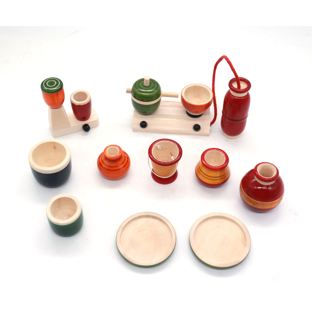 Adhyam Toys Wooden Cooking Set