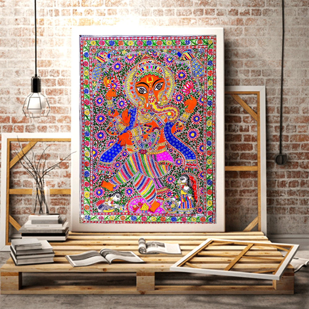 
                  
                    Ganesh Ji - Mithila & Madhubani Painting Style
                  
                