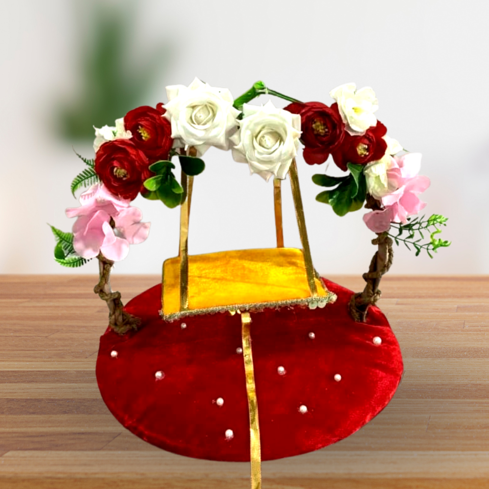 Buy Mridang Classic Designer Handmade Engagement Ring Tray Ring Holder  Platter With Customise Name (Anniversary/Engagement/Wedding Ring Platter/Decorative  Tray/Marriage Decor)- 10X10X8 Inch, multi-colour Online at Low Prices in  India - Amazon.in