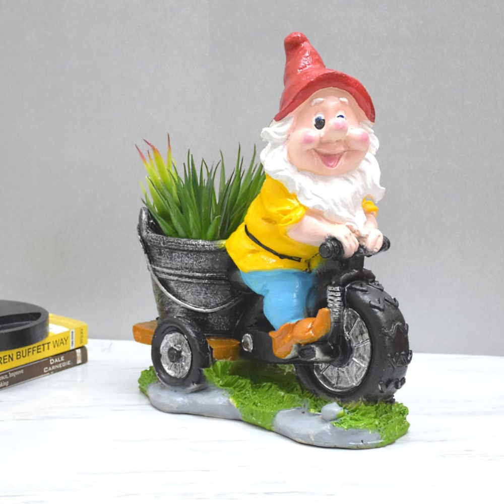 
                  
                    Gnome Riding Bike Planter
                  
                