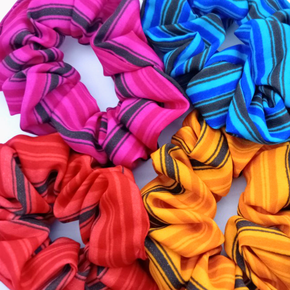 
                  
                    Women's Synthetic Cotton Strip Scrunchies (Pack of 12)
                  
                