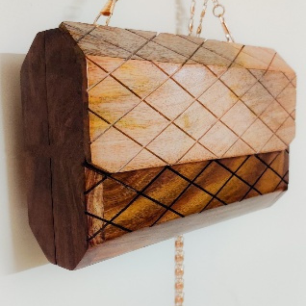 
                  
                    Wooden Clutch Sling Bag
                  
                