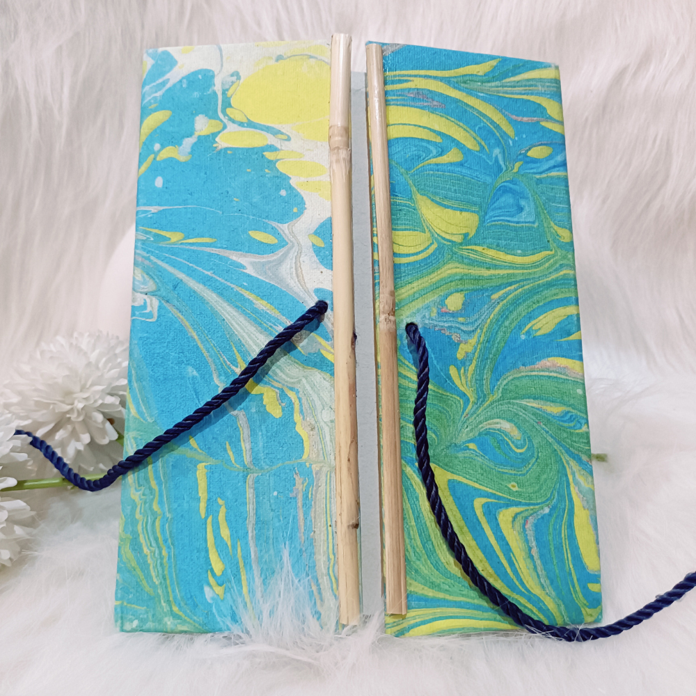 
                  
                    Empower Studio Marble Marvel Blue Handmade Paper Diary with Centre Opening
                  
                