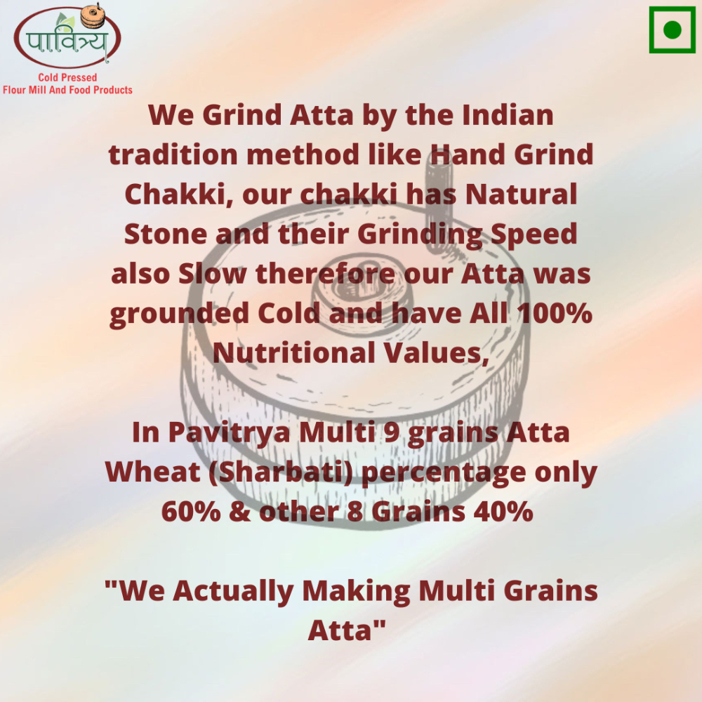 
                  
                    Pavitrya Natural Multi 9 Grains Atta (1kg)
                  
                