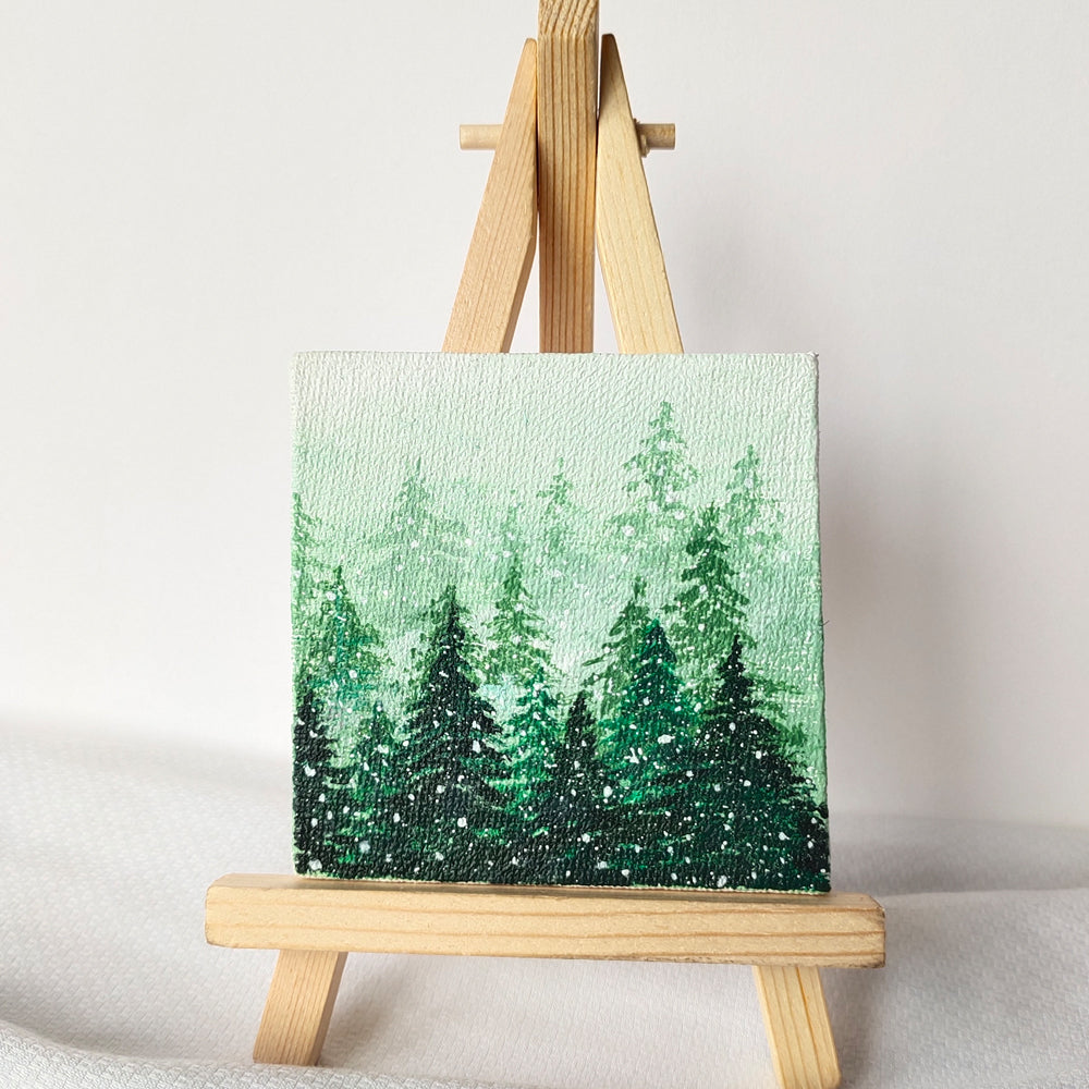 
                  
                    Hand-Painted Mini Canvas Artwork With One Easel
                  
                