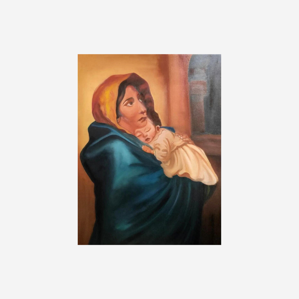 
                  
                    Old Master Painting of Madonna Del Riposo Reproduction
                  
                