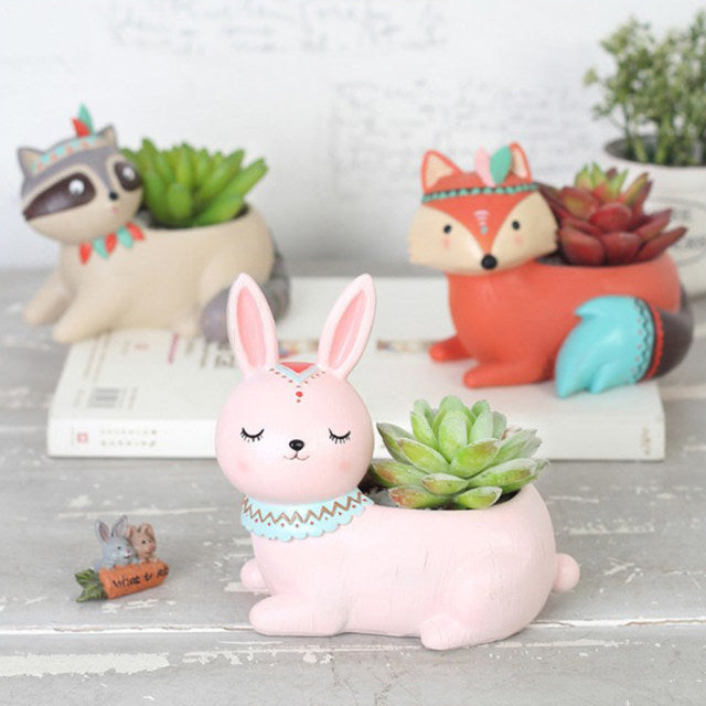 
                  
                    Rabbit-Fox-Coon Planters/Pots (Set of 3)
                  
                