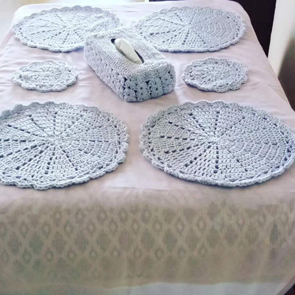 Crochet Dining Table Set