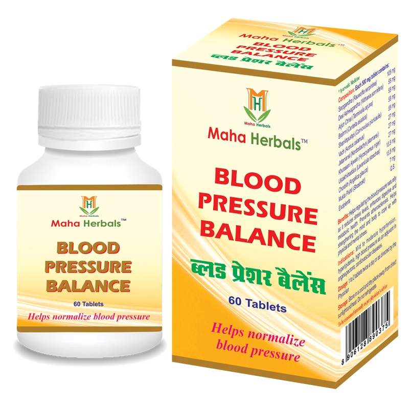 Maha Herbals Blood Pressure Balance Tablets (60 Tablets)