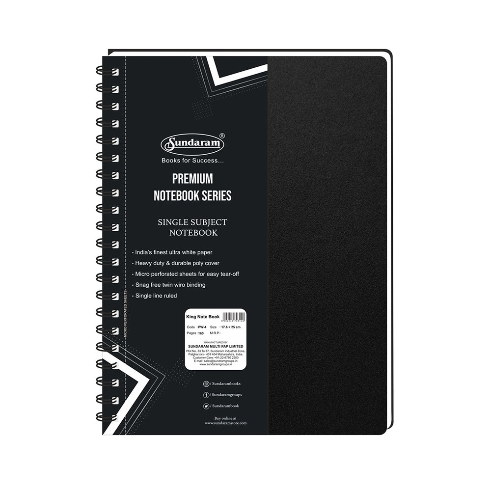 
                  
                    B5 (King) Notebook (PVC Wiro) - 160 Pages
                  
                