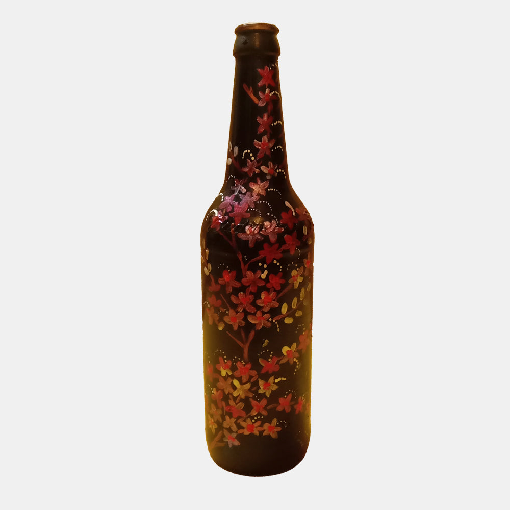Handpainted Beautiful Glass Bottle Art