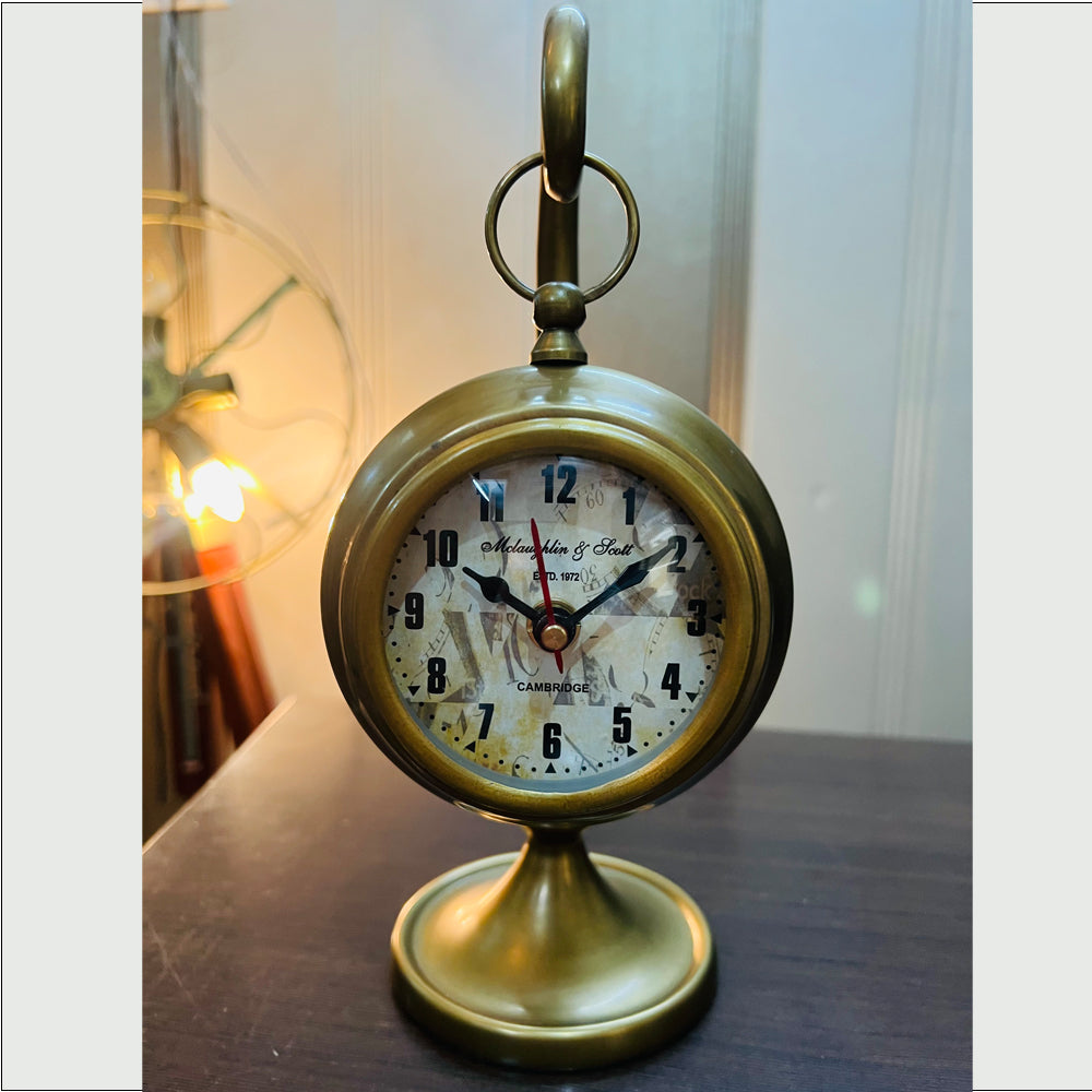 
                  
                    Antique Brass Hanging Table Clock
                  
                