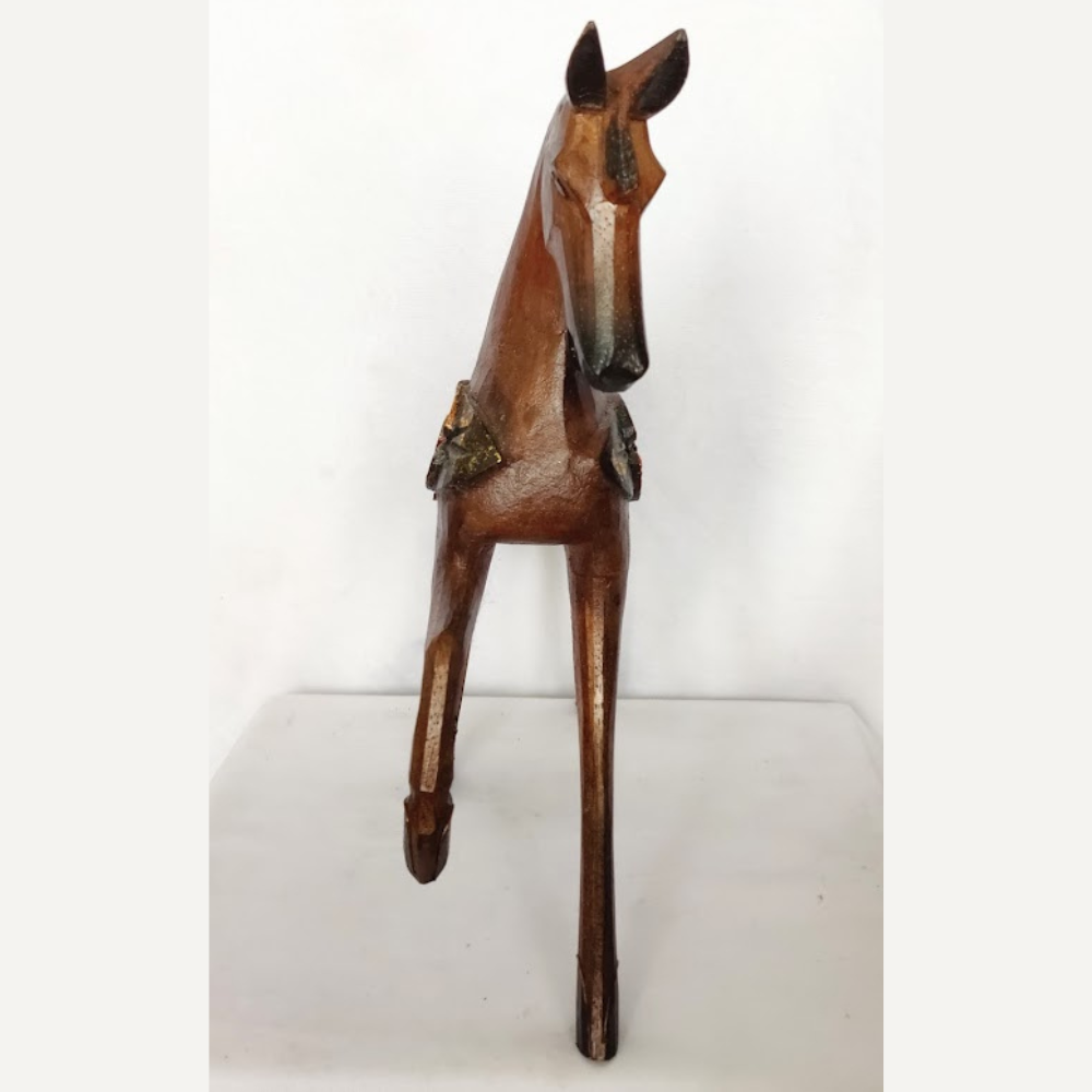 
                  
                    Handcrafted Wooden Horse Statuette
                  
                