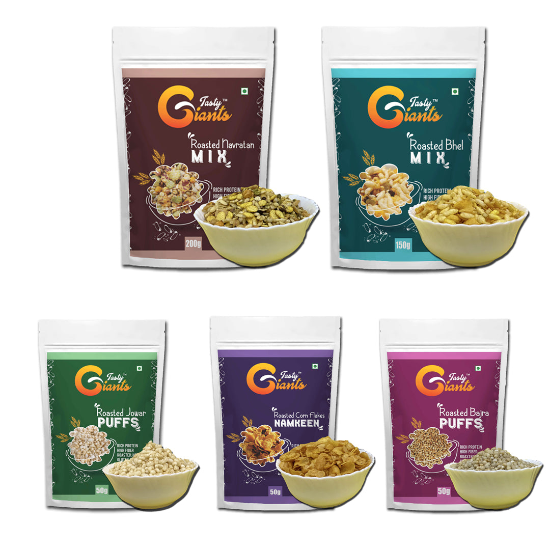 
                  
                    Tasty Giants Healthy Roasted Snack Combo (Pack of 5)
                  
                