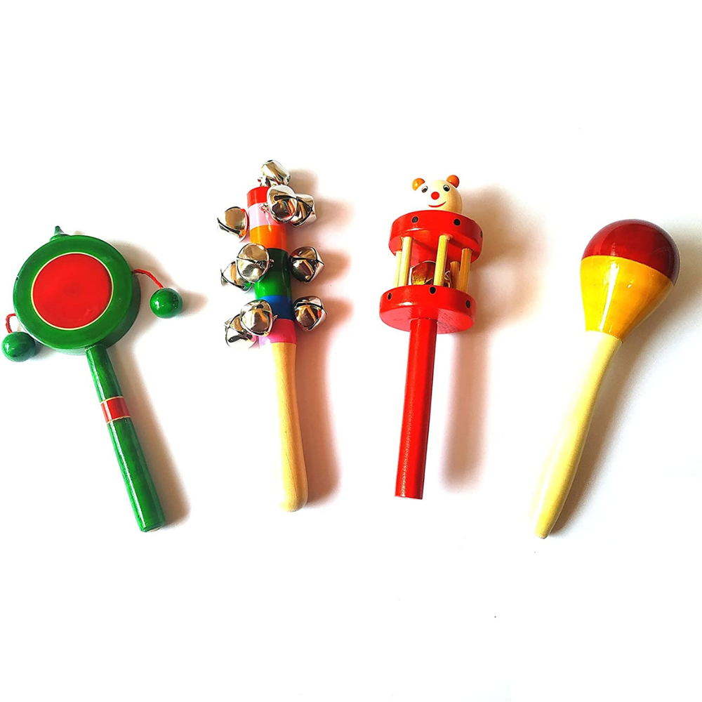 
                  
                    Channapatna Toys Wooden Rattles Toys (Set of 4)
                  
                