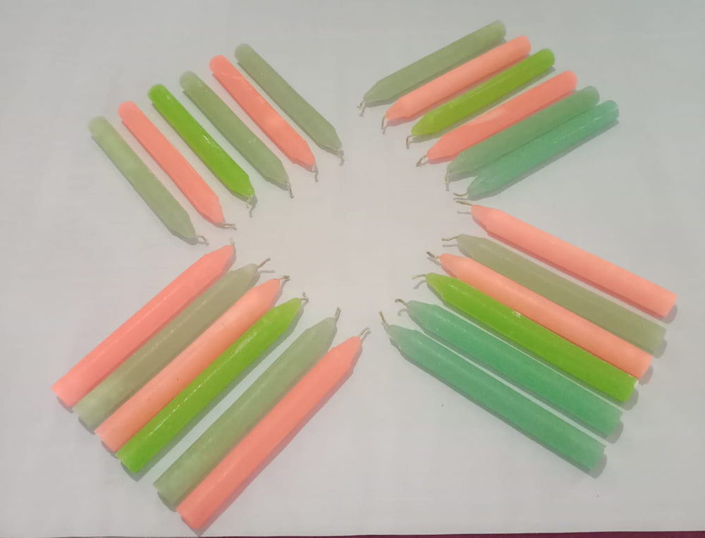 Fragrant Mosquito Repellent Stick Colour Candles (Set of 16)