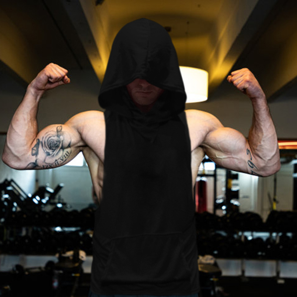 
                  
                    Men's Gym Sleeveless Tank Tops Stringer Hoodie
                  
                