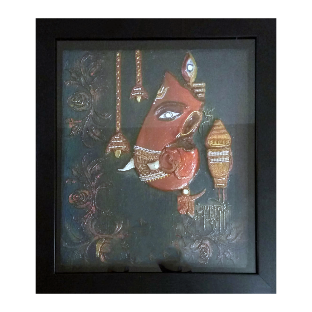 
                  
                    Ganesha Clay Mural Art
                  
                