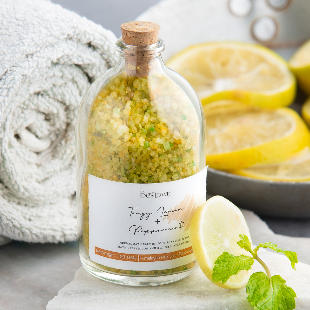 
                  
                    Tangy Lemon and Peppermint Bath Salt (250g)
                  
                