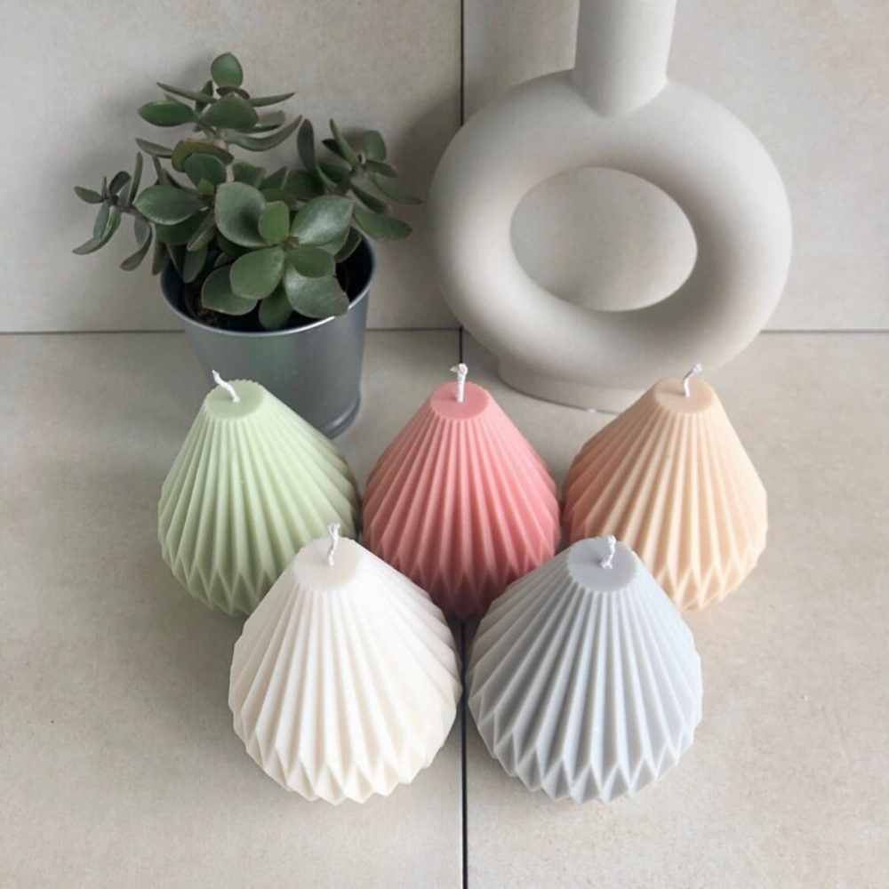 Drop Pear Sculpted Aroma Pastel Candles (Set of 5)