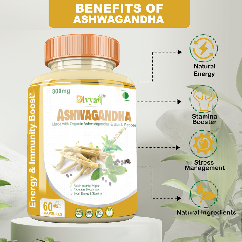 Divya Shree Ashwagandha Capsules 60 Capsules Kreate