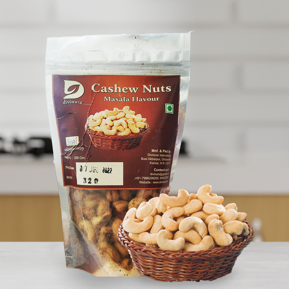 Divinure Masala Flavoured Cashew Nuts (200g)