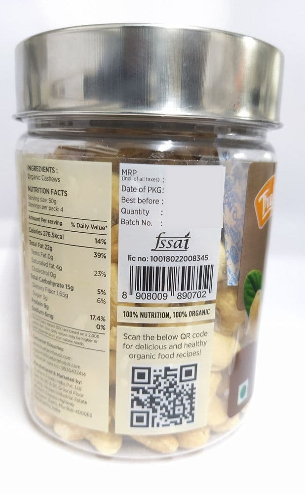 
                  
                    Truefarm Foods Organic Roasted Cashews (250g)
                  
                