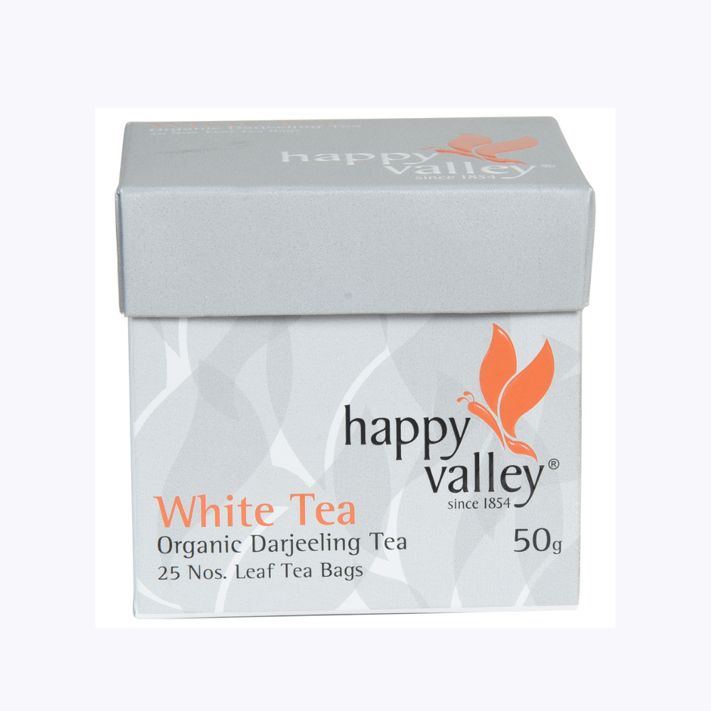 
                  
                    Happy Valley Darjeeling Organic White Tea Whole Leaf ( Pack of 25 Pyramid Tea Bags)
                  
                